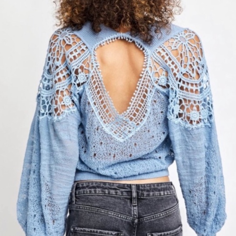 FREE PEOPLE | Before You Go Pullover in Rain Song - Picture 4 of 5